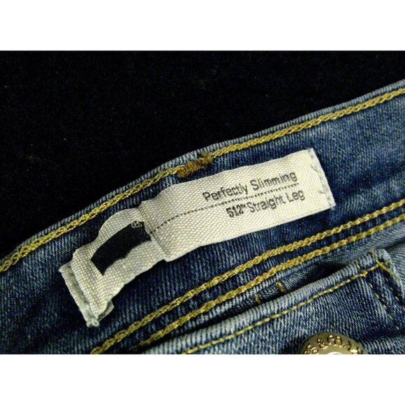 LEVIS 512 CUTOFF JEAN SHORTS Womans 10M Blue Denim Stretch Daisy Duke Cut Off - Picture 7 of 10